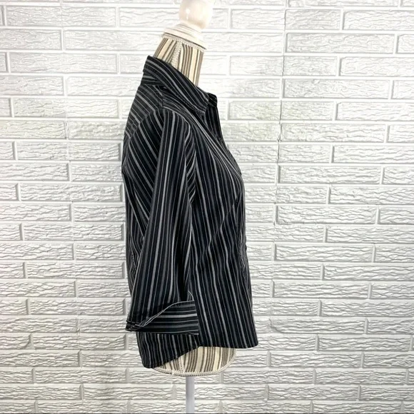 Envision Studio Black White Button Up Shirt - Picture 4 of 6